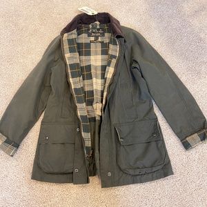 Barbour Classic Beadnell Waxed Cotton Jacket, Women's Size 4